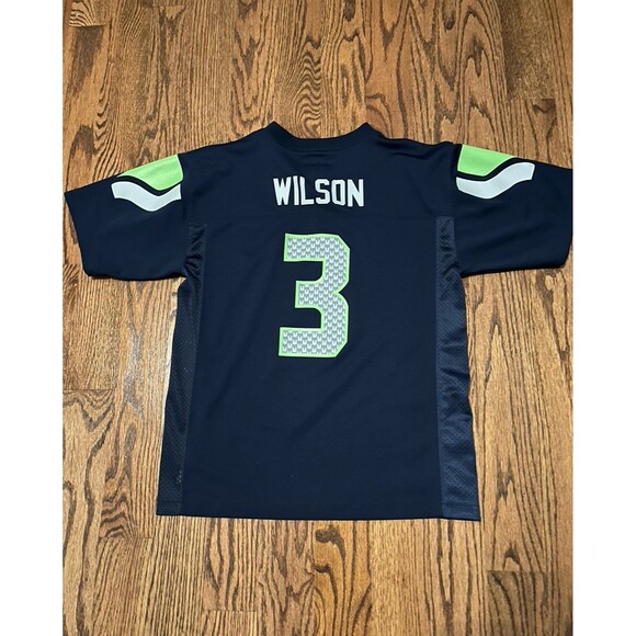NFL Seattle Seahawks #3 Wilson Kids Youth Large Short Sleeve Jersey Shirt NFL - Picture 4 of 4